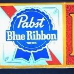 Vintage Pabst Blue Ribbon Cold Beer Lighted Sign PBR 48"