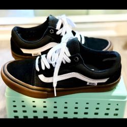 Vans Pro Skate Shoes – Men’s Size 6.5 / Women’s 8 – Black & White Gum Sole