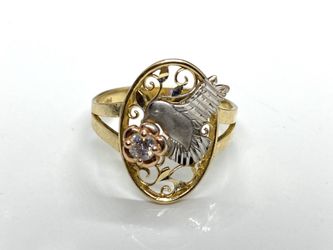 14k 2 tone gold bird 🐦 Ring