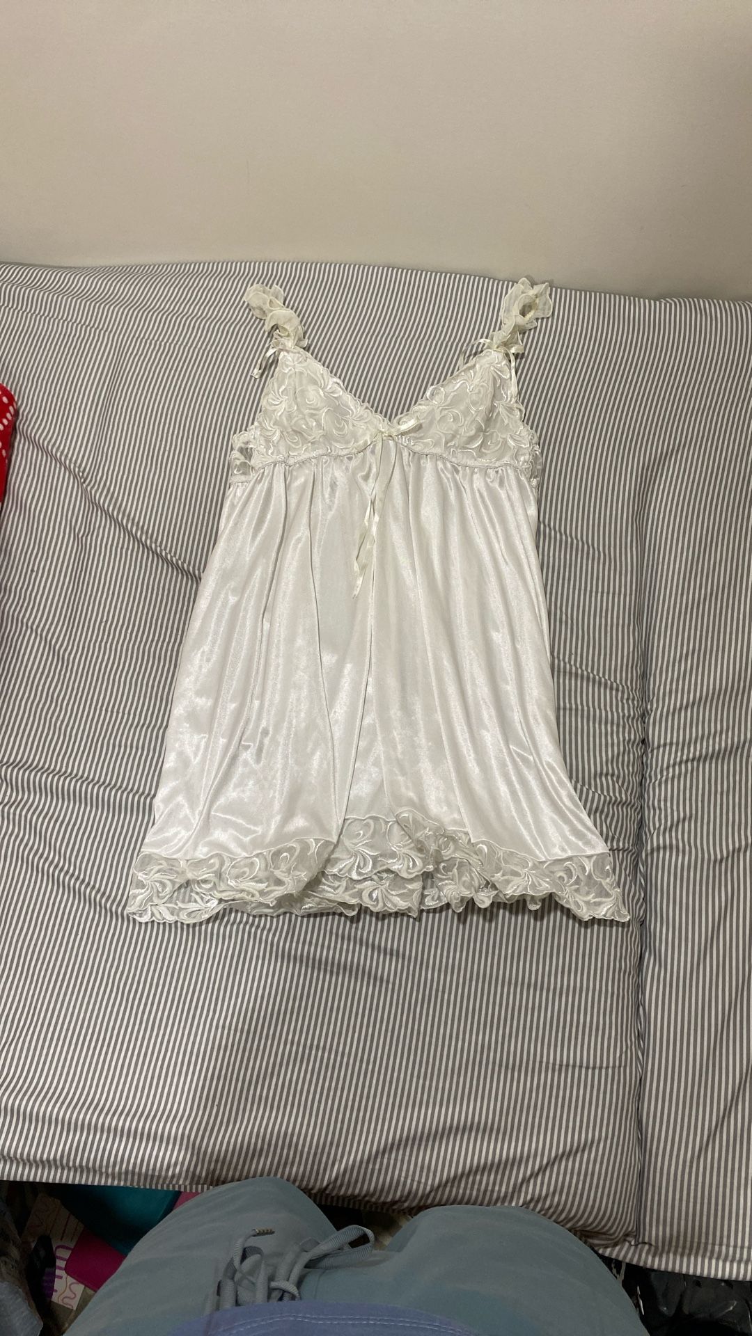 White Satin Nightgown