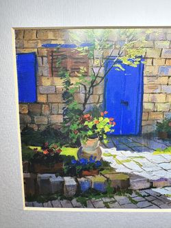 Vintage Print A yard in Rosh Pina