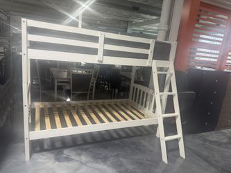 Litera De Madera Twin Y Twin Con Colchones Quality 