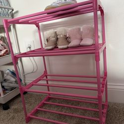 Pink Shoe Rack