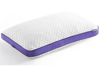Memory Foam Pillow with Purple Mesh Border