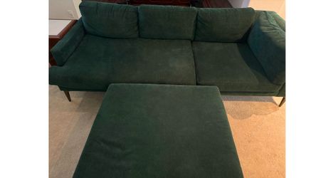 West Elm - Andes Sectional Evergreen/Forest