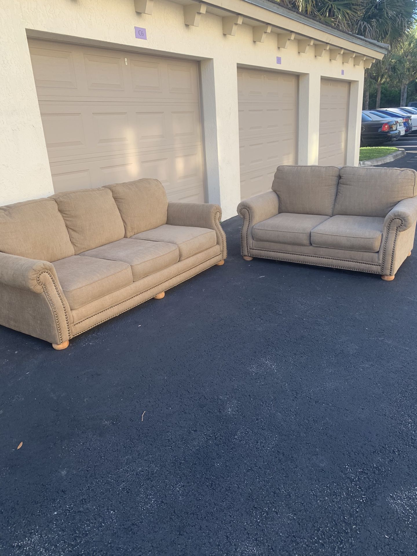 Sofa and loveseat - delivery is negotiable