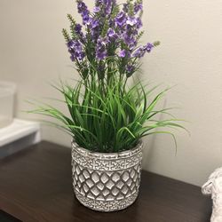 Artificial Lavender Plant In Pot