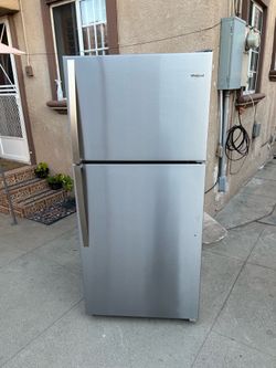 Whirlpool Refrigerator Stainless Steel 18cu Ft 30x30x66🚨👍3 MONTHS WARRANTY