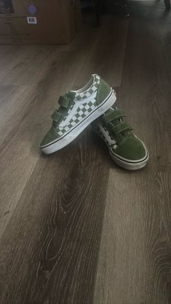 Vans Old Skool Checkerboard Velcro Sneakers