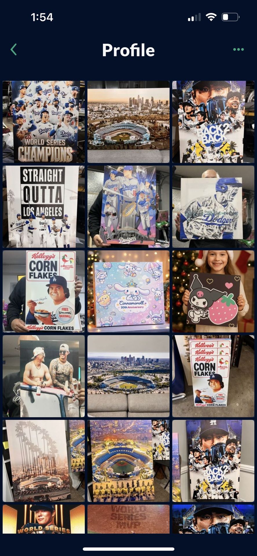 CANVAS Portraits Wall Art - DODGERS, Dodger Stadium, Raiders, Kobe, Jordan, Cowboys, 49ers, Christmas Gifts,