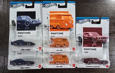 Hotwheels Silver Series Pantone Lot of 5 Fairlady Kombi Mustang