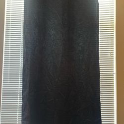 One panel black velvet like 82 Inch Curtain 