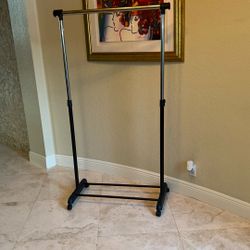 Wheeled Clothing Rack 