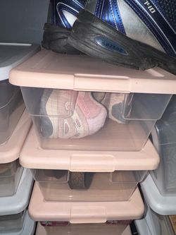 Clear Plastic Shoe Storage Boxes with Lids