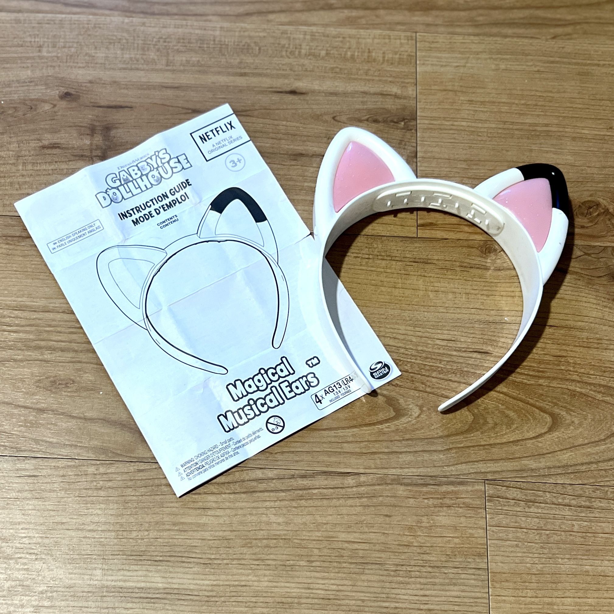 Gabby's Dollhouse, Magical Musical Cat Ears, Kids Costume with Lights, Music, Sounds & Phrases