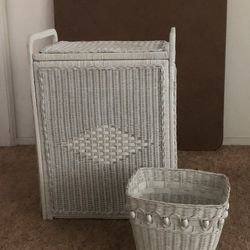 White Wicker Hamper
