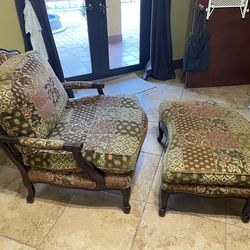Antique sofa with ottoman $150.00  CASH, TEXT FOR PRICES.