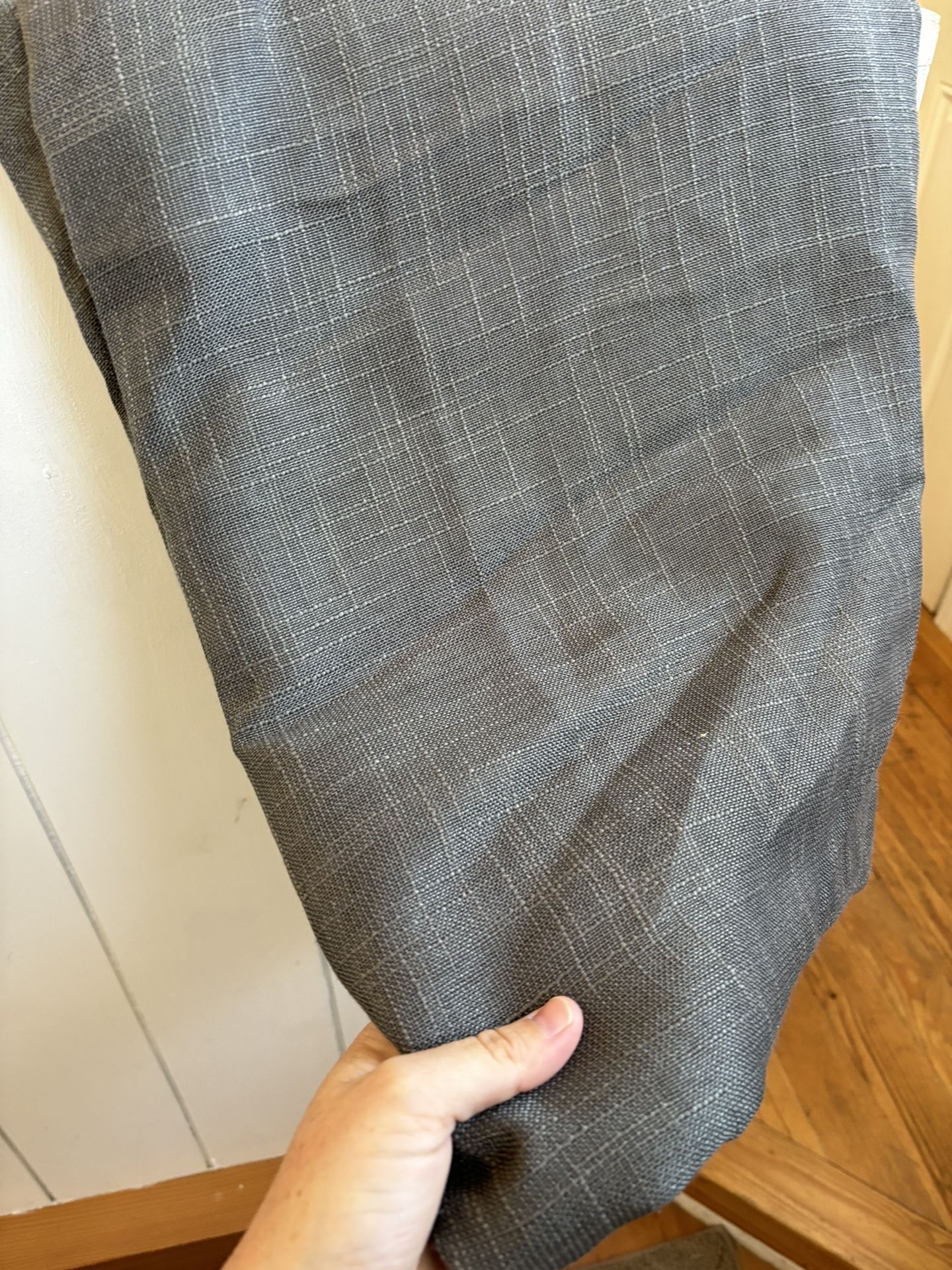 90” X 132” Charcoal Gray Faux Linen