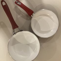 Set Of Two Nonstick  Ceramic Cookware.  Pan And Pot 