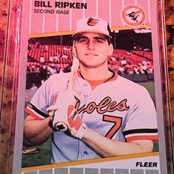 BILLY RIPKEN BLACK SCRIBBLE FUCK FACE 1989 Fleer  ERROR BASEBALL CARD