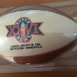 Super Bowl XXVI Miniature Football Souvenir 