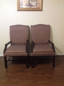Two reception chairs in cherry wood in excellent condition