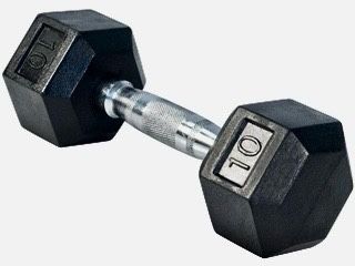 Rubber Hex Dumbbells - Various Sizes Available 