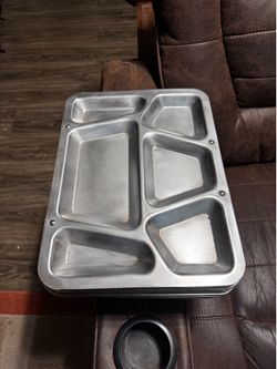 War time mess hall steel food trays