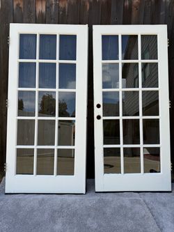 Solid Wood French Doors, 15 lte