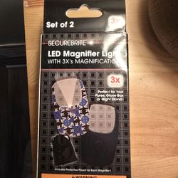Secure Brite LED Magnifier Light With 3X's Magnification New 