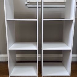 Two 3 Cube Shelving Units