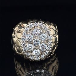 14KT Yellow Gold Diamond Ring GH .86CTW Size 10 1/2 I-817