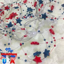 Independence Day 14ft Light String, Battery operated