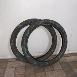 BMX Subrosa Sawtooth tires 20 inch (Teal Drip)