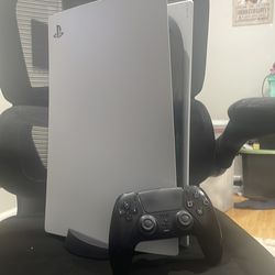 Ps5 console with black controller