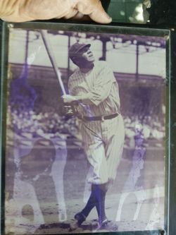 babe Ruth  Baseball Player Photo in Glass Frame