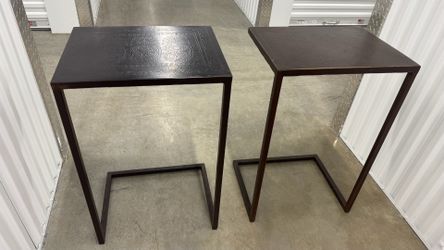 Brass tables/nightstands-Chocolate brown