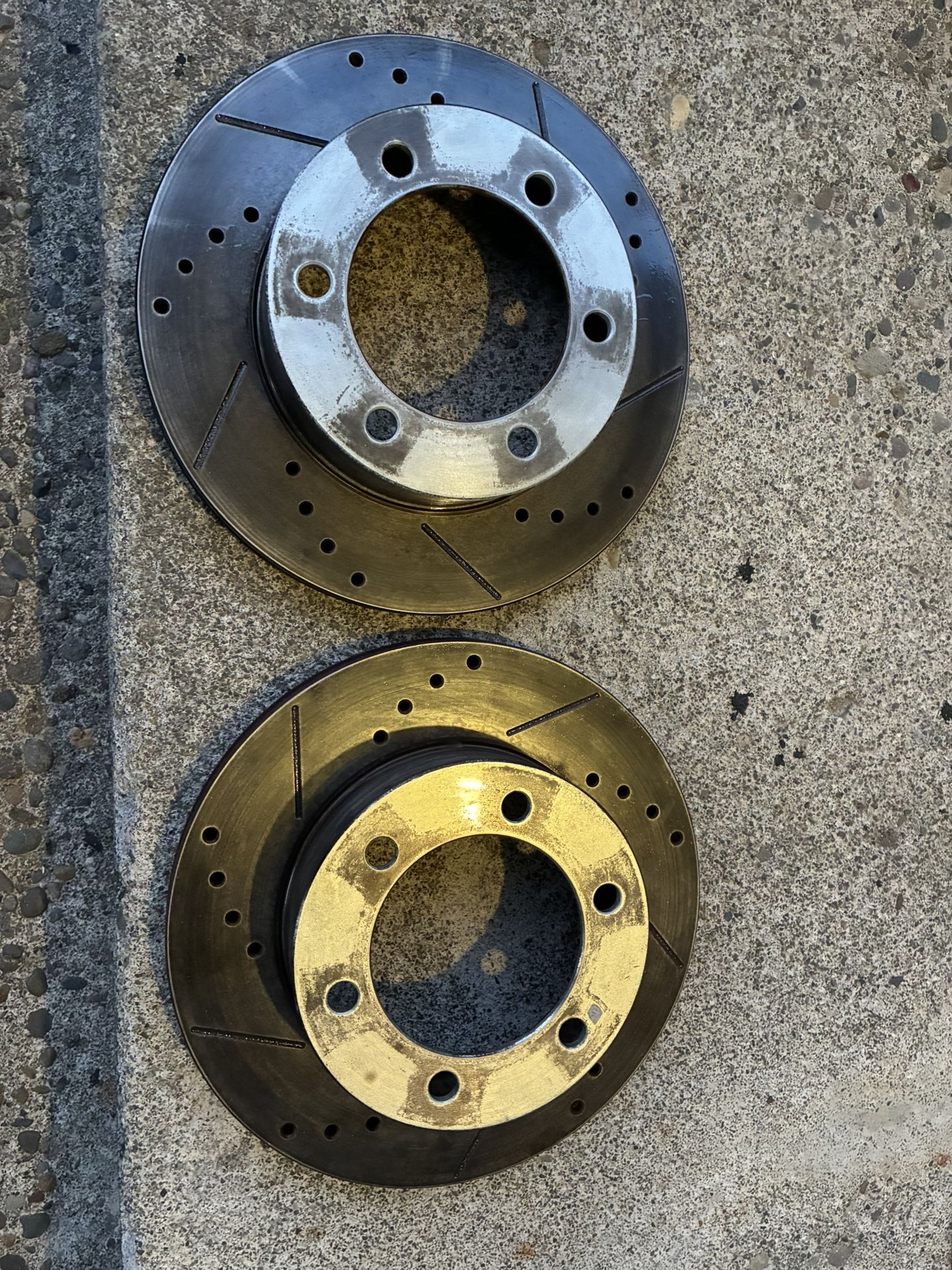 1st Gen Tacoma Front Drilled And Slotted Brake Rotors.