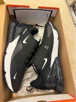 Nike Air Max 270 G Golf shoes in a black and white colorway