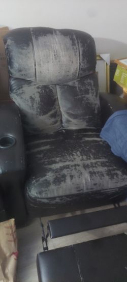 Power Recline Theater Chairs, Set Of 3 Interlocking - Just Needs Slip Covers