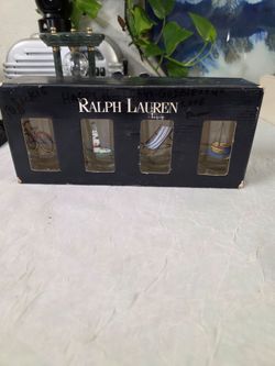 Ralph Lauren Cary Collection Shot Glasses, Lot Of 4, Vintage Ralph Lauren.