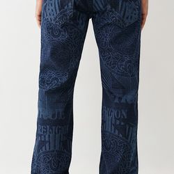 Billy Printed Stacked Bootcut Jean