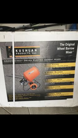 Kushlan 350DD electric cement mixer