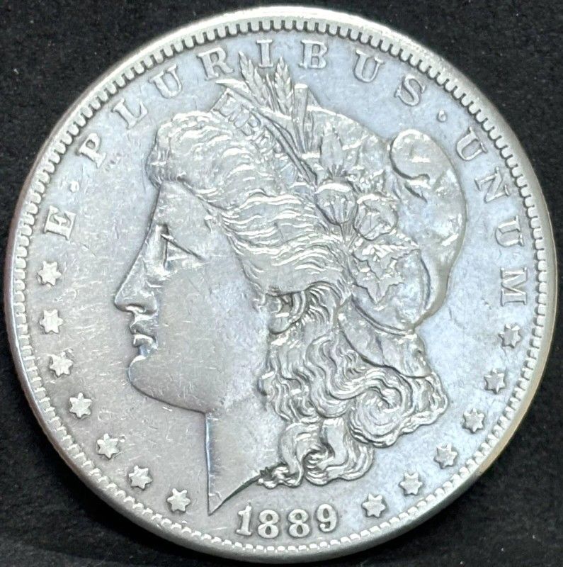 1889 CC MORGAN SILVER DOLLAR XF+/AU DETAILS RARE KEY DATE CARSON CITY COIN