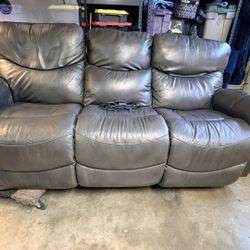 Black Leather LAZ-Y Boy Electric Recliner Couch