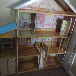 over 4ft Tall Wooden Barbie House 