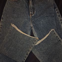 Girls Emergency Exit Denim Blue Jeans Size 14. Cotton 100%   East or West