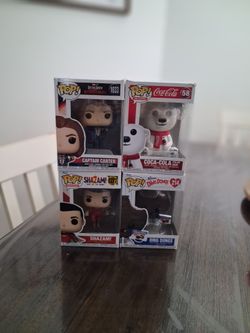 Funko Pop! Collectible Lot (4-Pack) - Marvel, DC Movies, & Retro Ad Icons Bundle