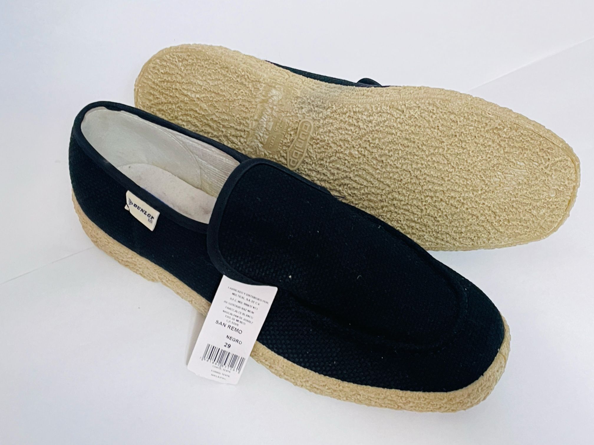 Dunlop Non-skid Canvas Boat Shoe BLACK NEW WITH TAGS Size 11 Mens