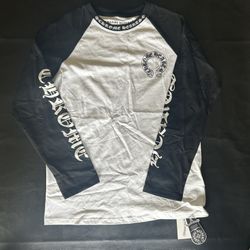 Chrome Hearts Men's Long Sleeve T-Shirt Size Large Black And White w Bag and Tag